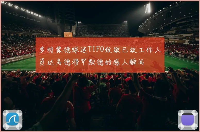 多特蒙德球迷TIFO致敬已故工作人员达乌德穆罕默德的感人瞬间